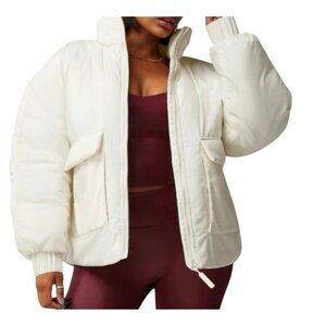 Fabletics Size All Weather Jacket Bone Coat Puffer (Khloe Kardashian) I Size: XL